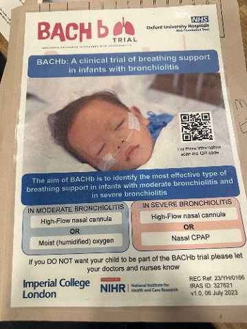 Image of BACH-b folder in the paediatric ED